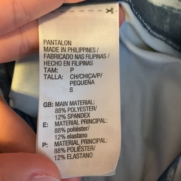 Adidas Climalite Blue & White Striped Leggings - Picture 8 of 8